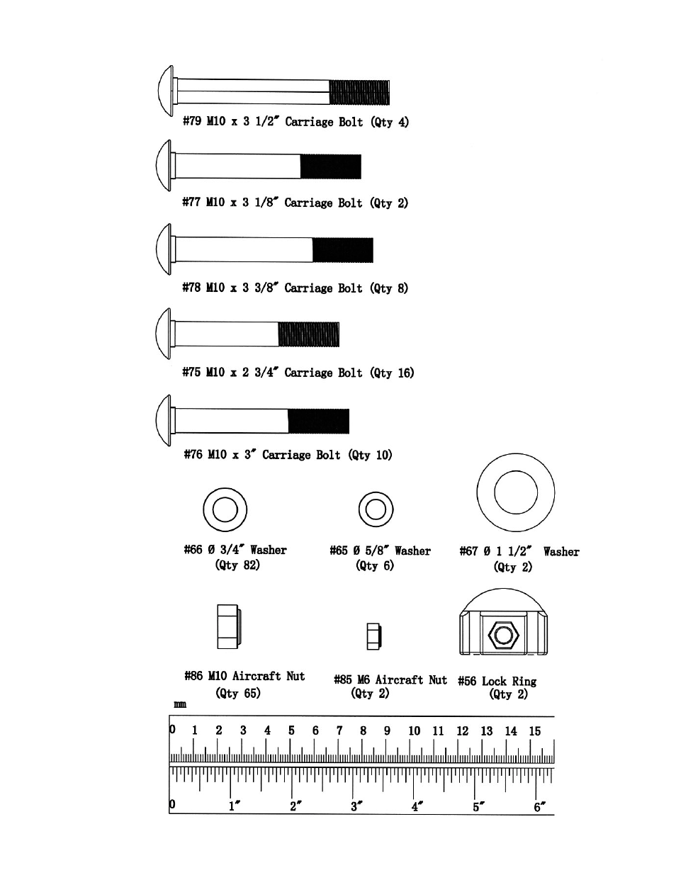 Smith machine hardeware pack | Impex TSA 5000 User Manual | Page 6 / 29