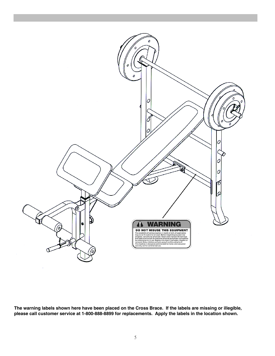 Warning label placement | Impex MKB-2081 User Manual | Page 6 / 11