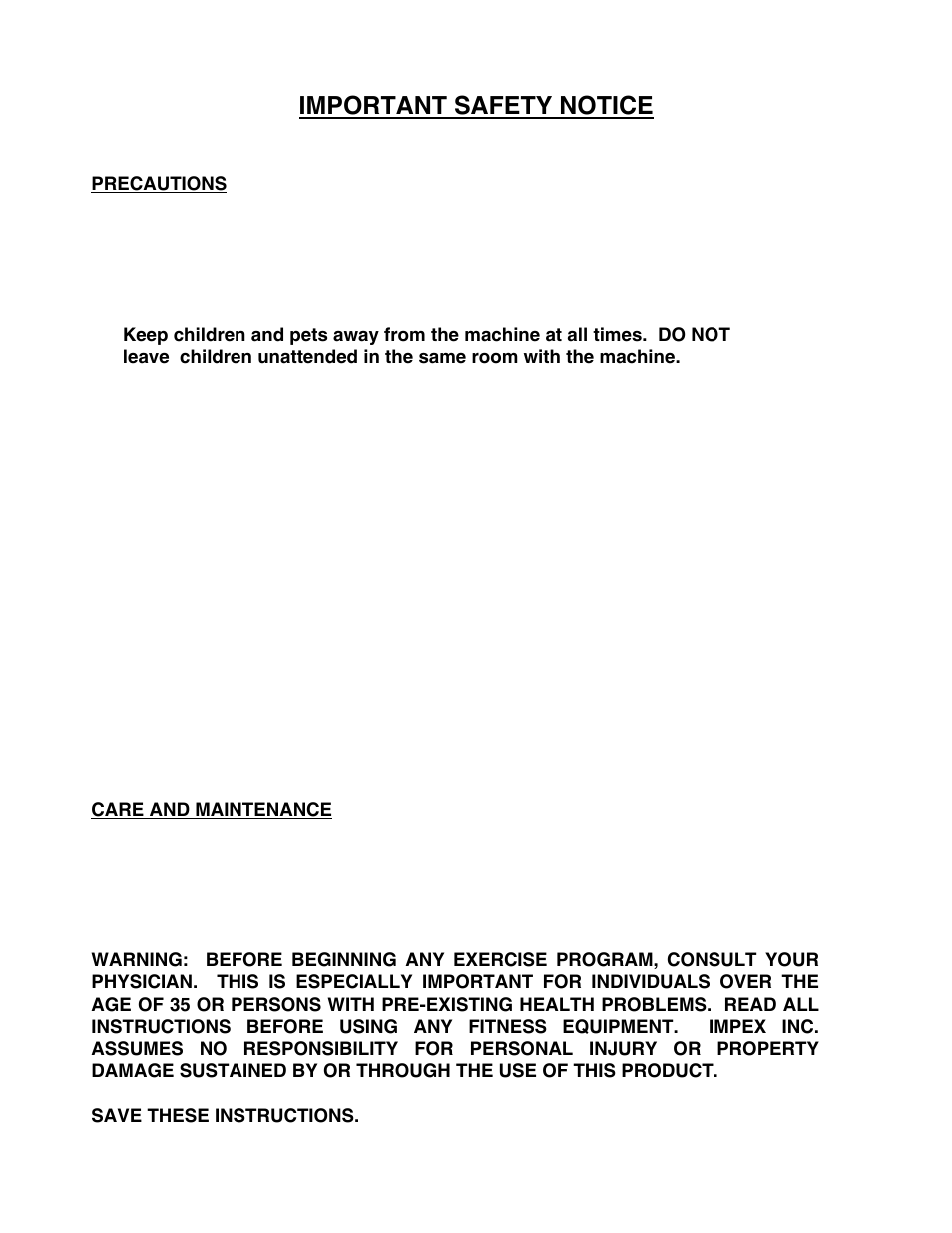 Important safety notice | Impex SB-228 User Manual | Page 3 / 11
