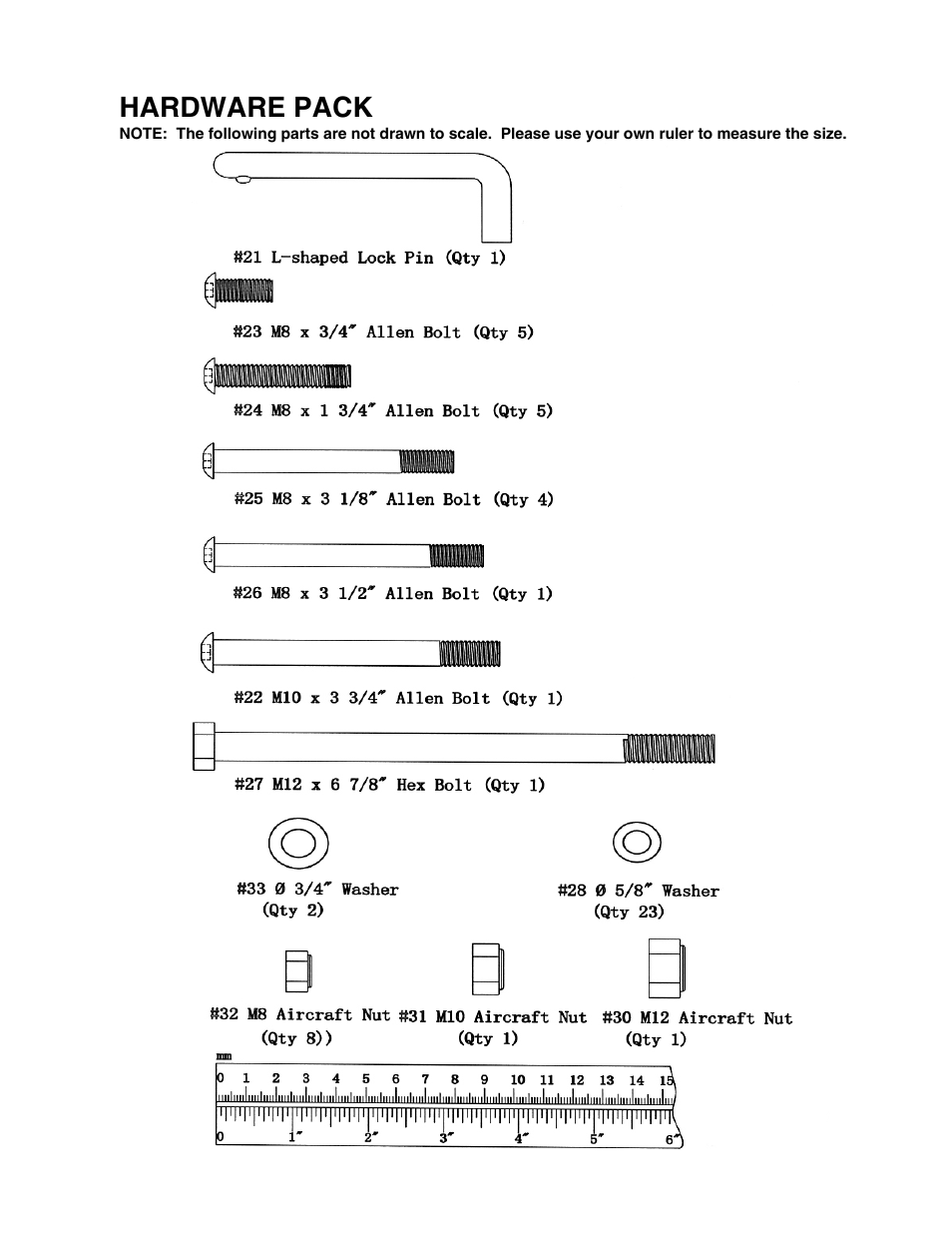 Hardware pack | Impex SB-228 User Manual | Page 5 / 11