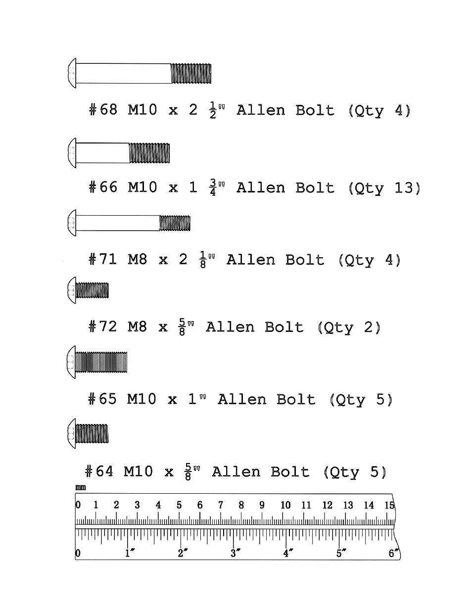 Hardware pack | Impex MSS-1600 User Manual | Page 6 / 25