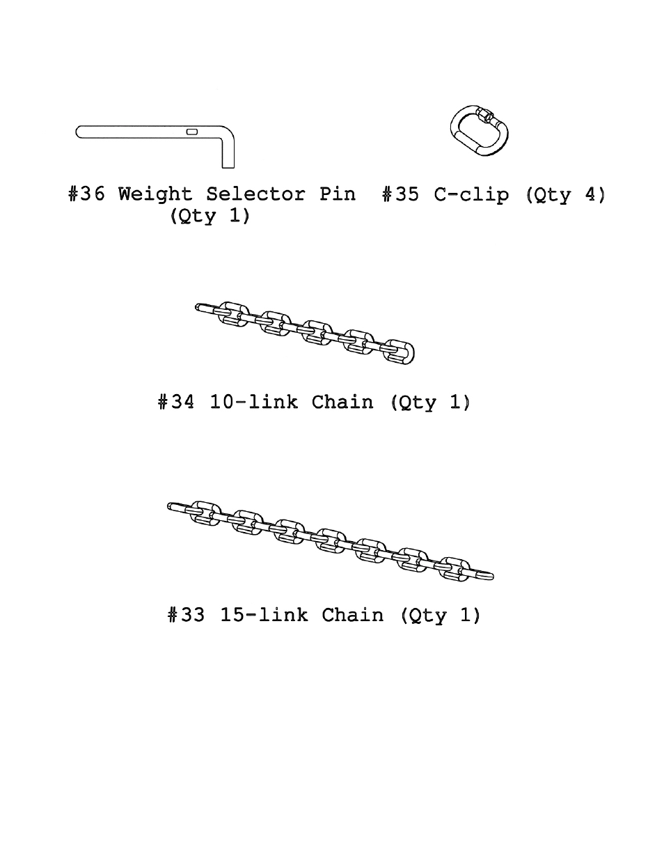 Hardware pack | Impex MSS-1600 User Manual | Page 8 / 25