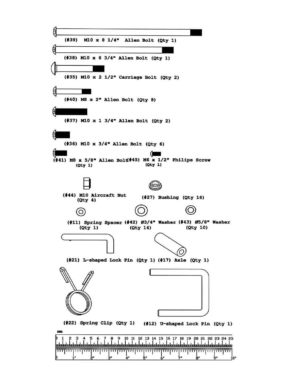 Hardware pack | Impex EVE-540 User Manual | Page 5 / 13