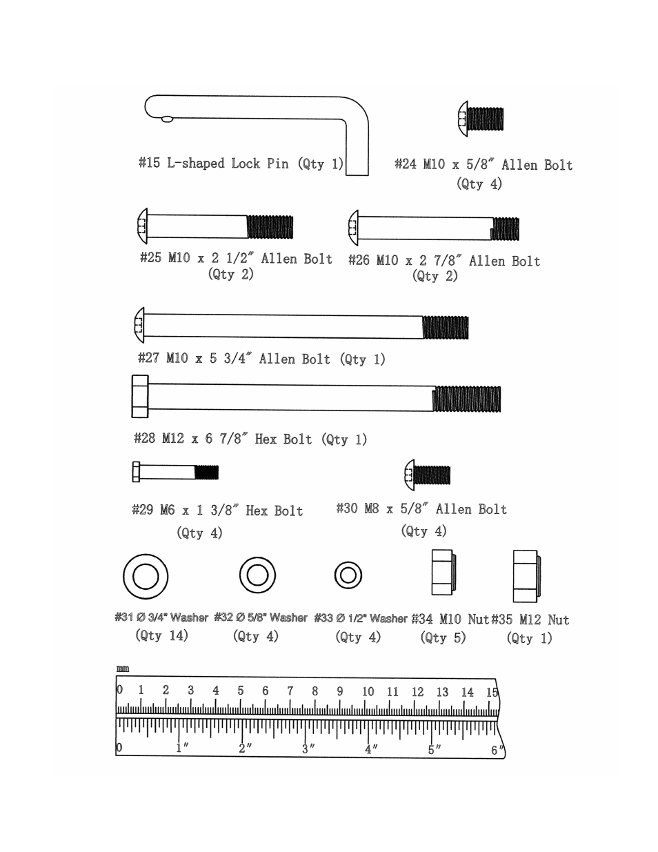 Hardware pack | Impex SB 210 User Manual | Page 4 / 10