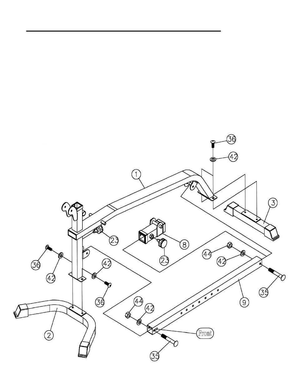 Multi-purpose bench assembly instruction, Diagram 1 | Impex IGS-4350 User Manual | Page 22 / 29