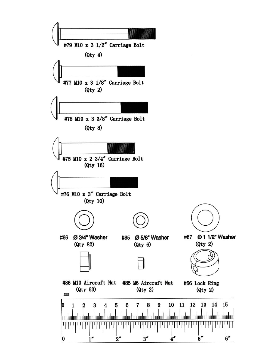 Smith machine hardware pack | Impex IGS-4350 User Manual | Page 6 / 29