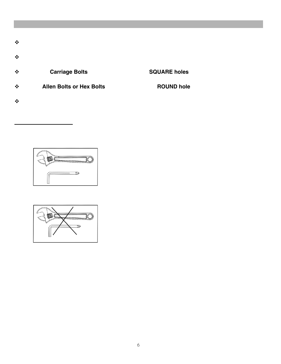 Important assembly information, Fasten nuts and bolts | Impex SAG-51 User Manual | Page 7 / 10