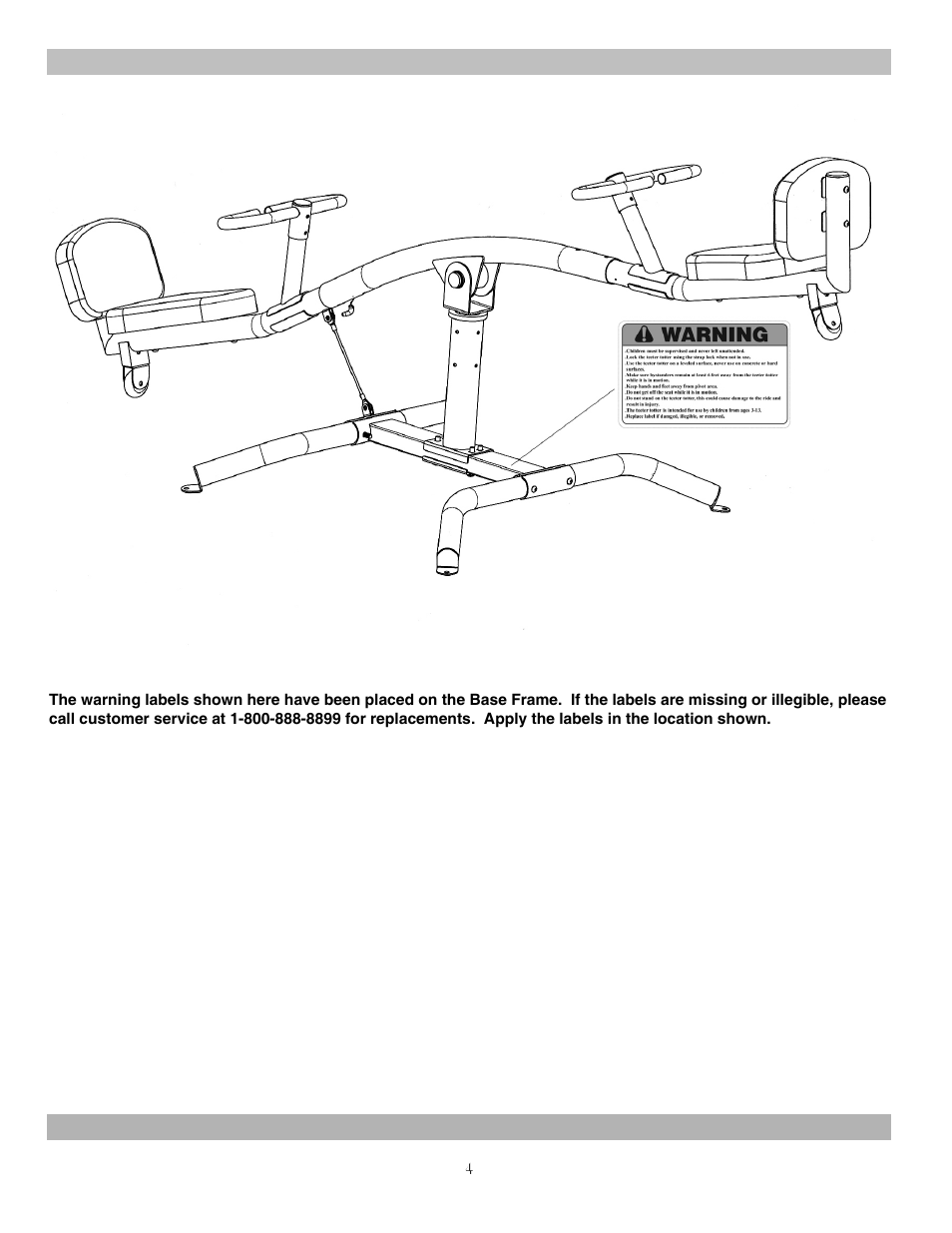 Warning label placement, Important assembly information | Impex TT-360 User Manual | Page 5 / 11