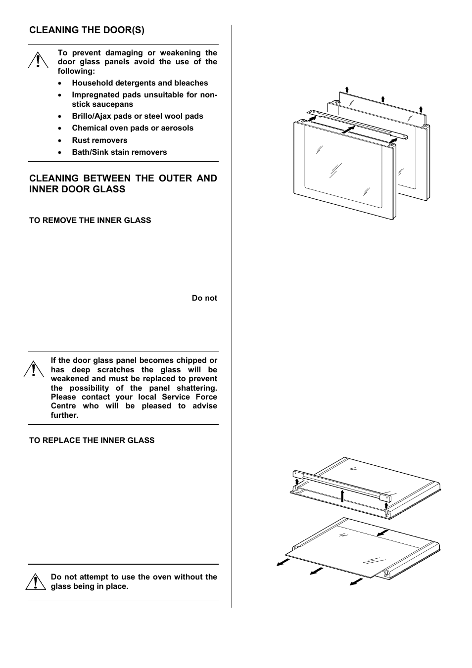 25 cleaning the door(s), Cleaning between the outer and inner door glass | INSIGHT 51 EKC6044 User Manual | Page 25 / 36