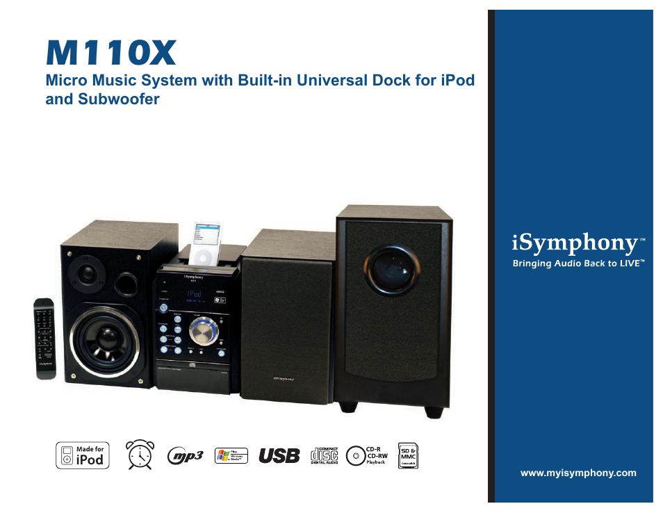 iSymphony M110X User Manual | 2 pages