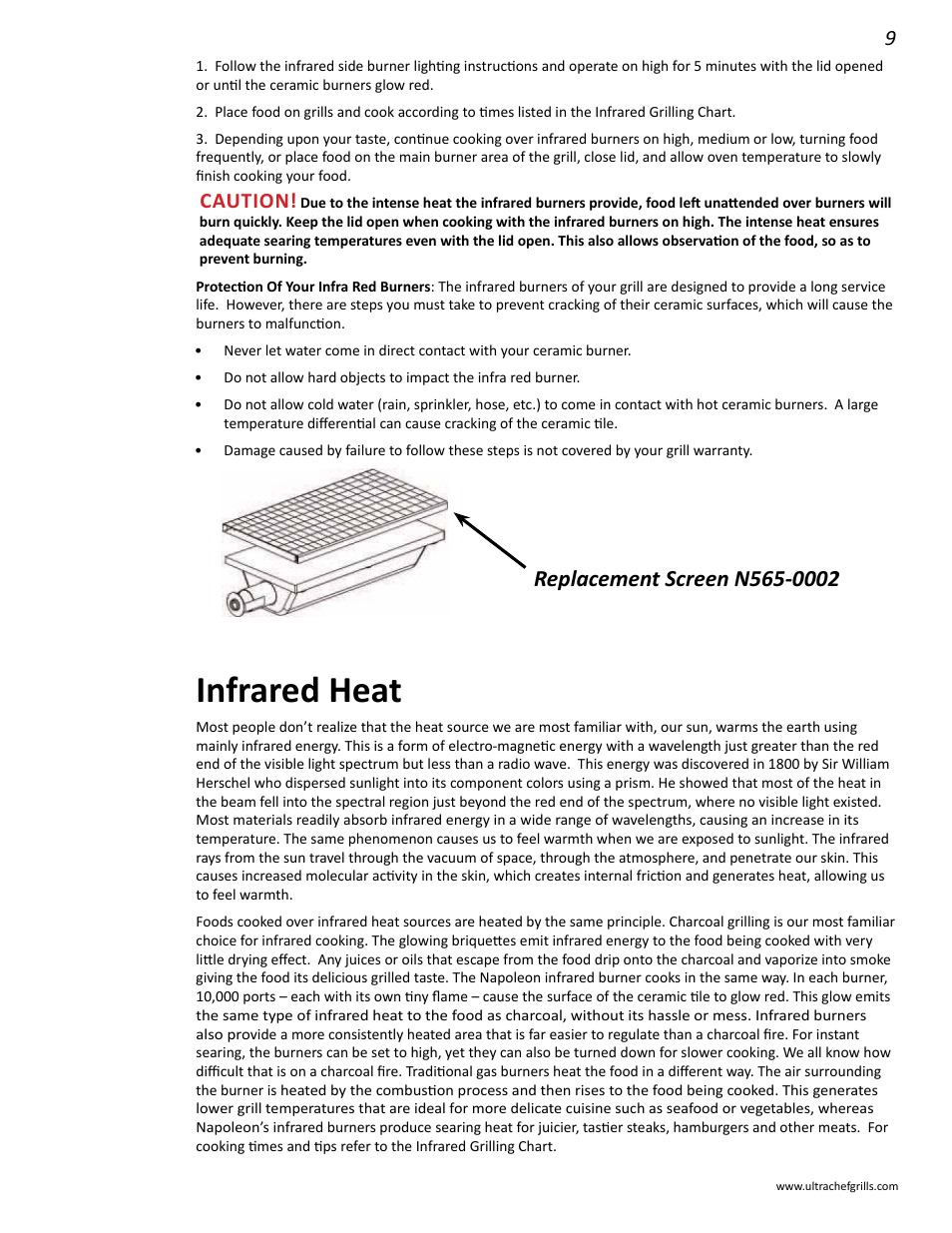 Infrared heat, Caution | Interlink electronic L485SIB User Manual | Page 9 / 48