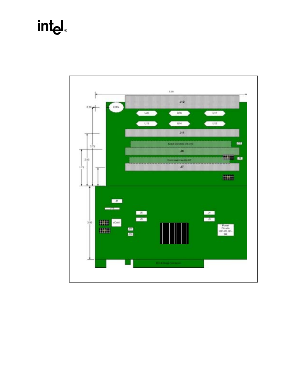 4 board outline, Board outline, Proposed mechanical outline of the 41210 bridge | Intel 41210 User Manual | Page 57 / 64