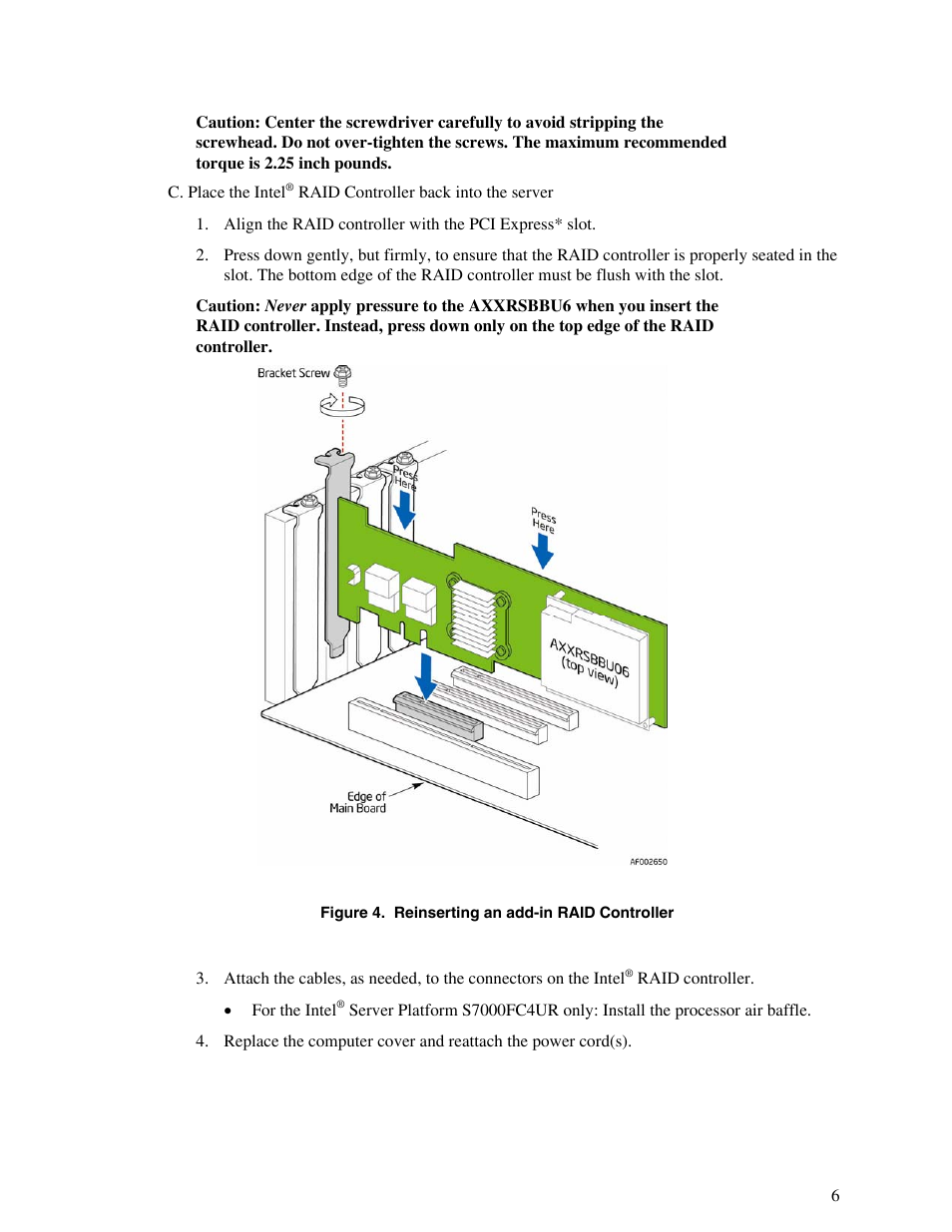 Intel RAID AXXRSBBU6 User Manual | Page 10 / 14