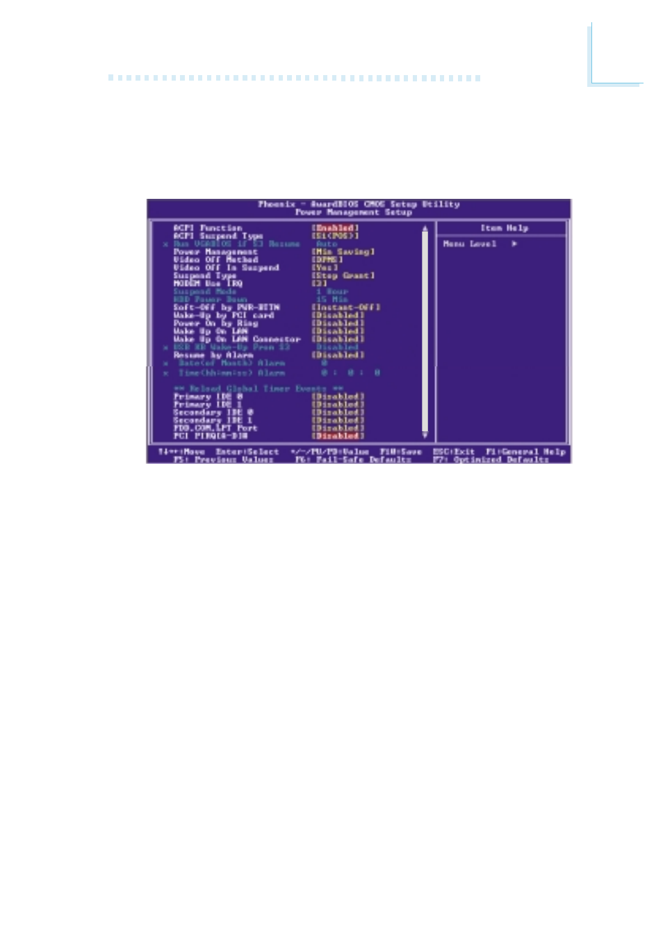 Bios setup 3.1.5 power management setup | Intel System Board G4H875-N User Manual | Page 83 / 124