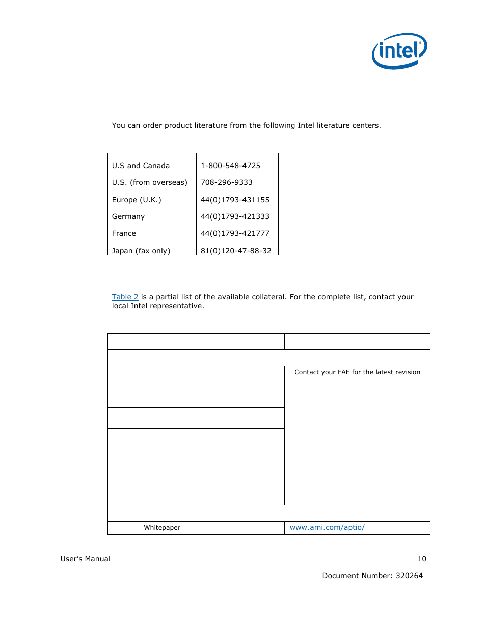 4 product literature, 5 related documents | Intel ATOM US15W User Manual | Page 10 / 54