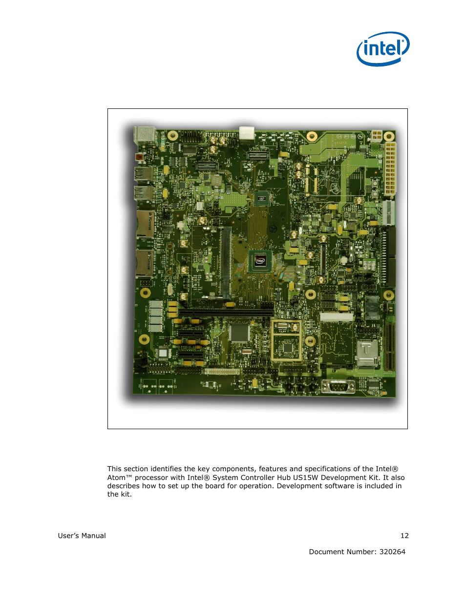 1 getting started | Intel ATOM US15W User Manual | Page 12 / 54