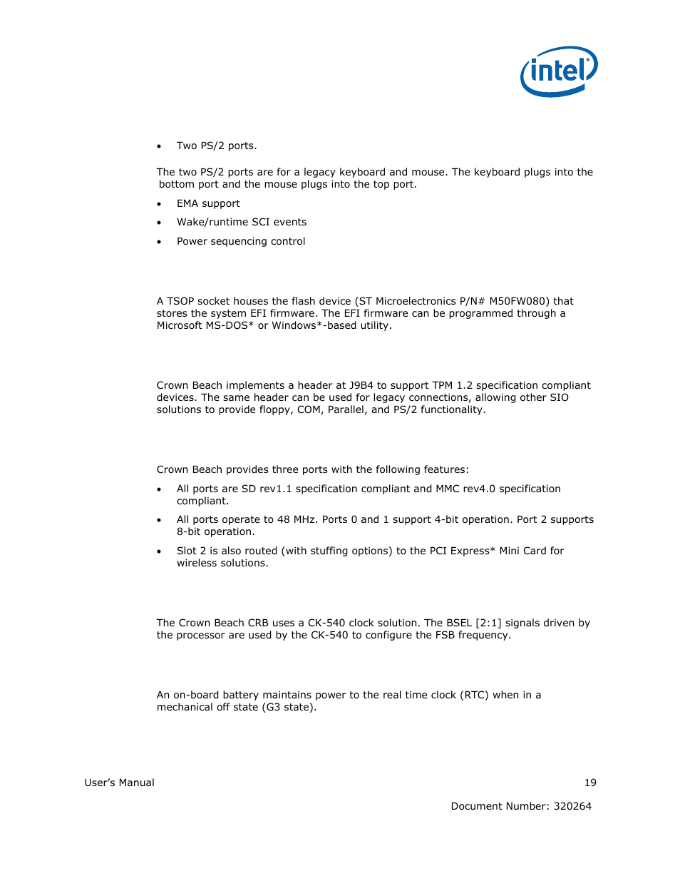 Intel ATOM US15W User Manual | Page 19 / 54