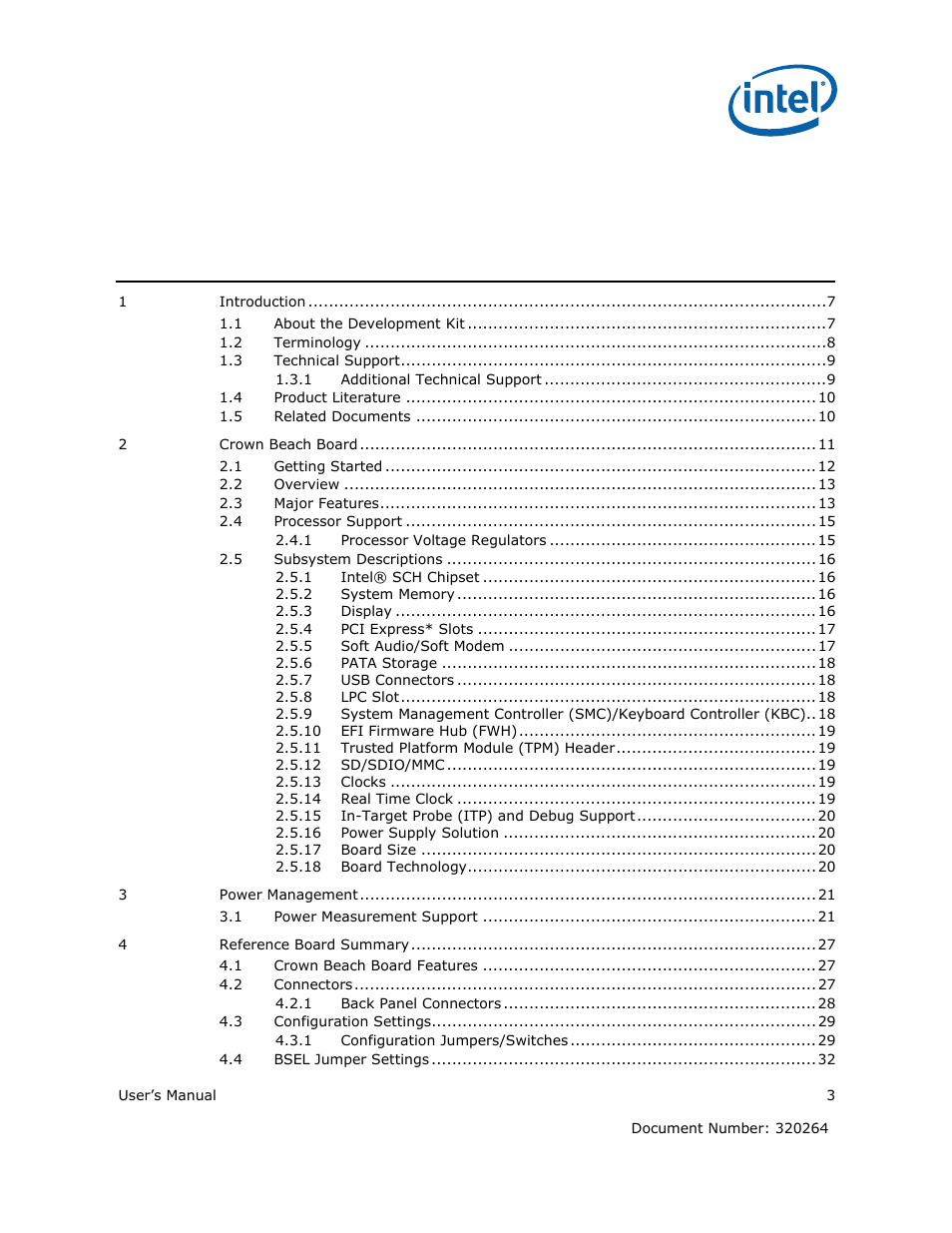 Intel ATOM US15W User Manual | Page 3 / 54