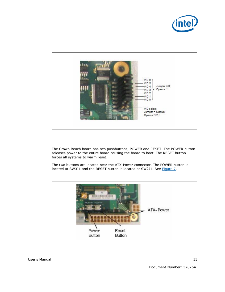 6 power on and reset push buttons | Intel ATOM US15W User Manual | Page 33 / 54