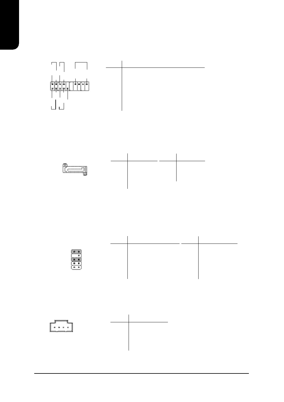 English, F_audio (front audio connector), F_panel (front panel control connector) | Cd_in (optical drive audio connector) | Intel XP-P5CM-GV User Manual | Page 8 / 28