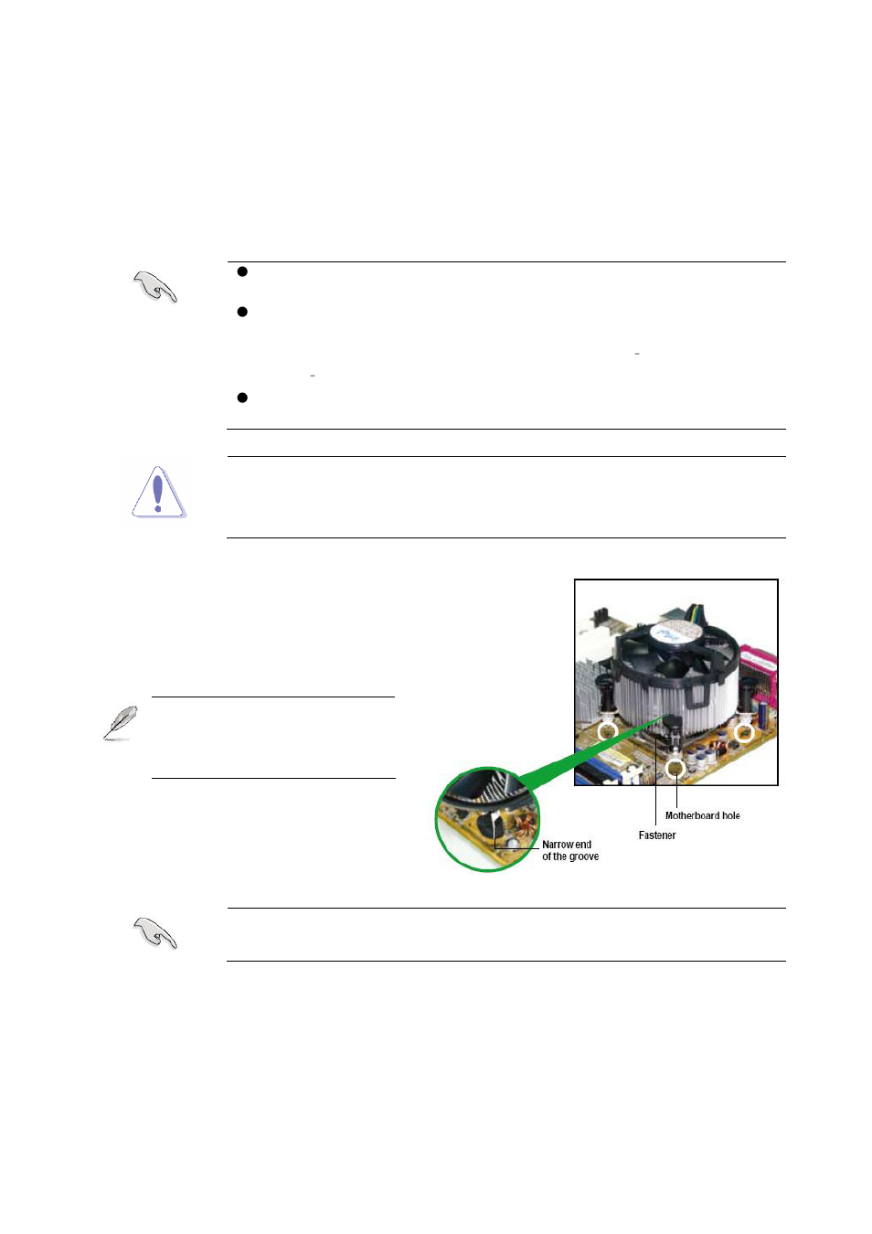 2 installing the cpu heatsink and fan | Intel AX965Q User Manual | Page 20 / 81