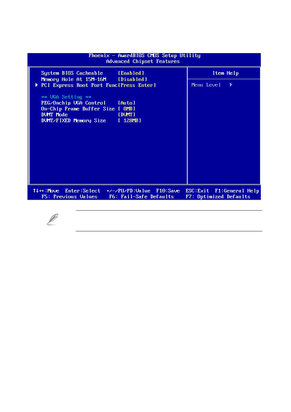 3 advanced chipset features, 1 system bios cacheable, 2 memory hole at 15m-16m | Intel AX965Q User Manual | Page 65 / 81