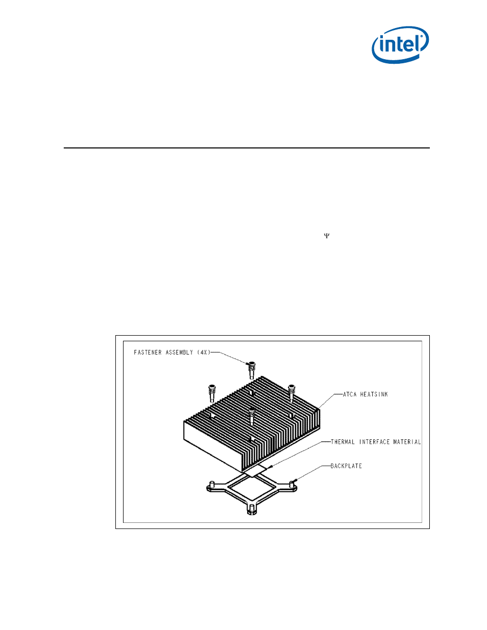 0 reference thermal solutions, 1 atca reference thermal solution, Figure 6. advancedtca* reference heatsink assembly | Reference thermal solutions 6.1, Atca reference thermal solution, Advancedtca* reference heatsink assembly | Intel CORETM 2 DUO MOBILE 320028-001 User Manual | Page 18 / 42