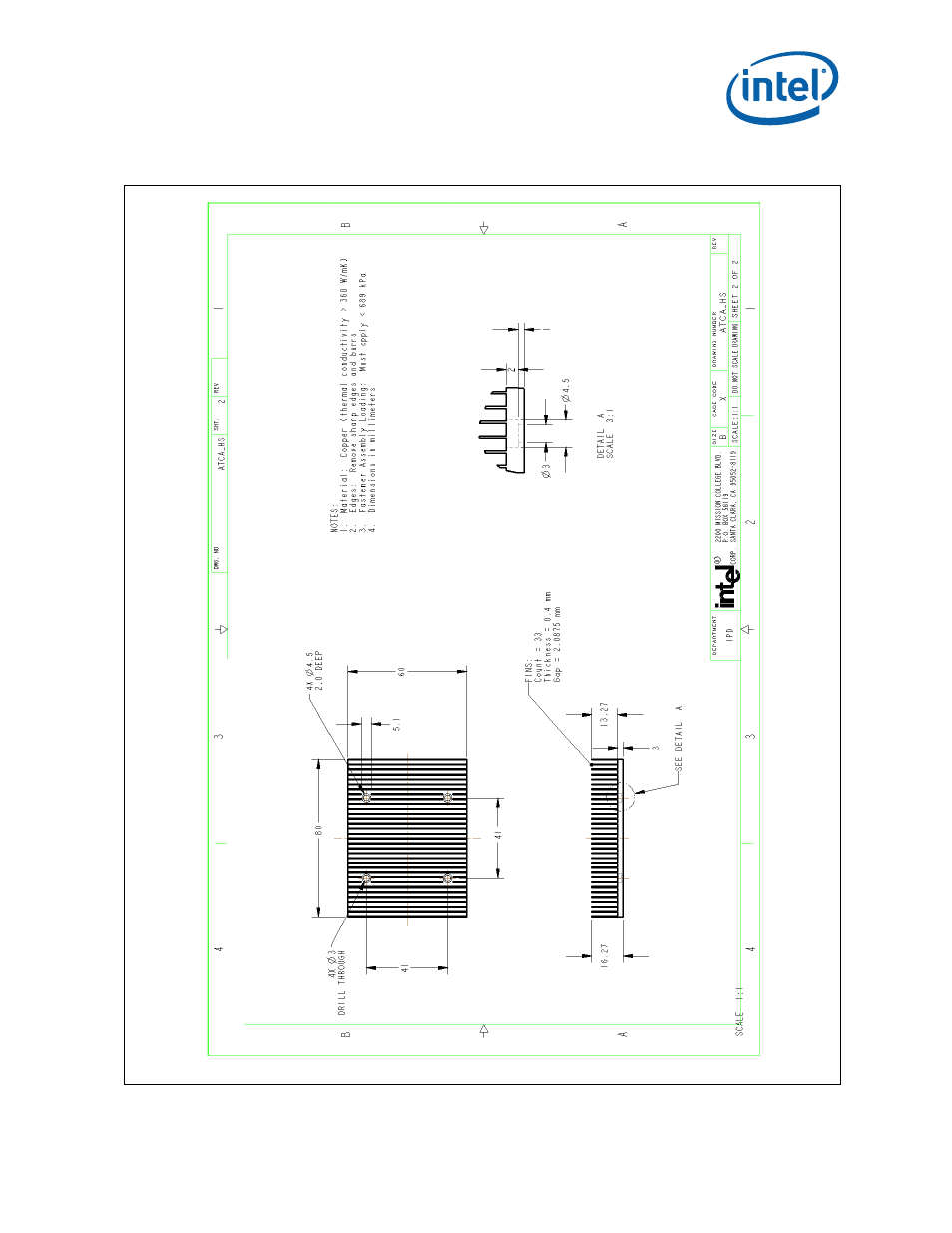 Figure 18. advancedtca* reference heatsink, 18 advancedtca* reference heatsink | Intel CORETM 2 DUO MOBILE 320028-001 User Manual | Page 34 / 42