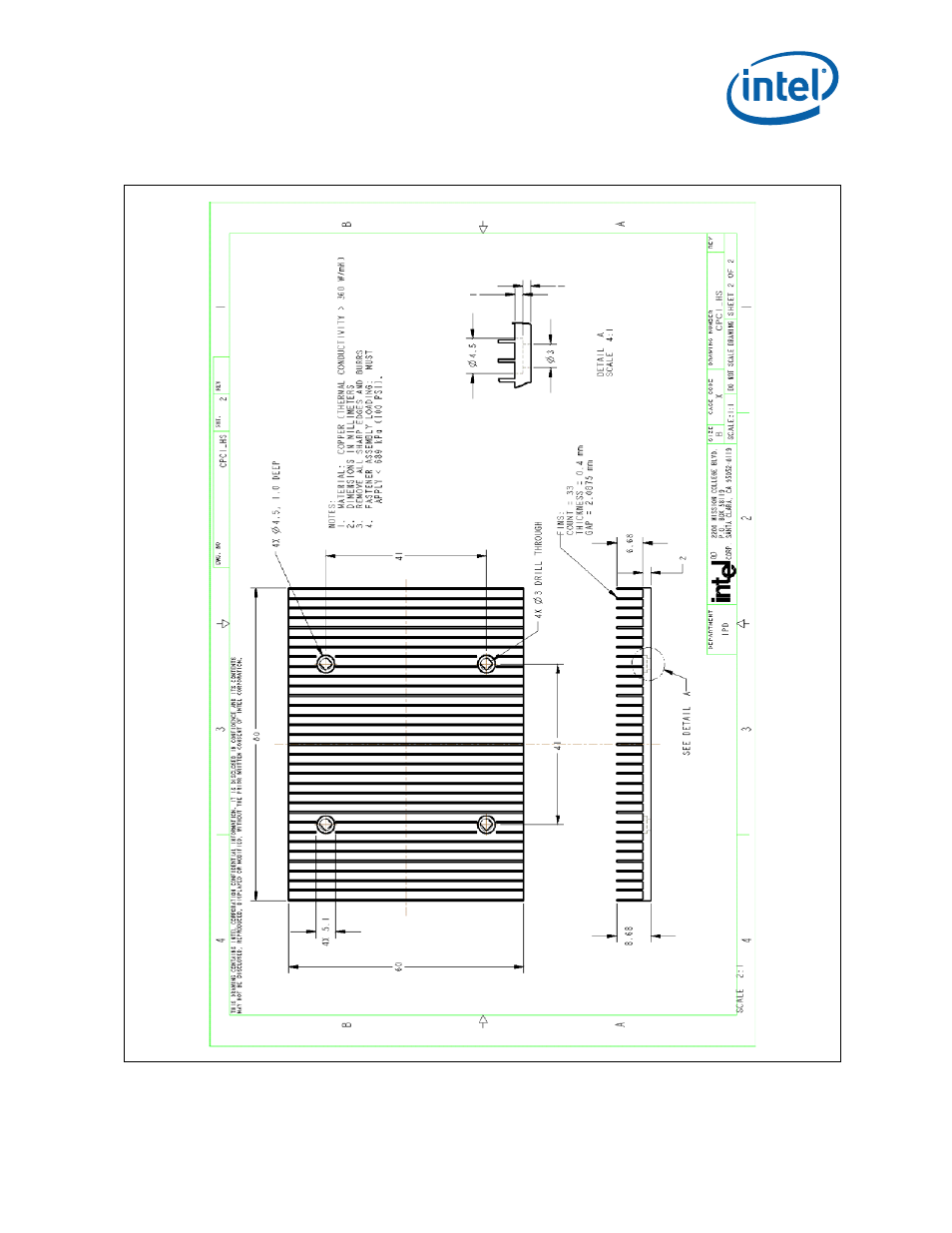 Figure 22. compactpci* reference heatsink, 22 compactpci* reference heatsink | Intel CORETM 2 DUO MOBILE 320028-001 User Manual | Page 38 / 42