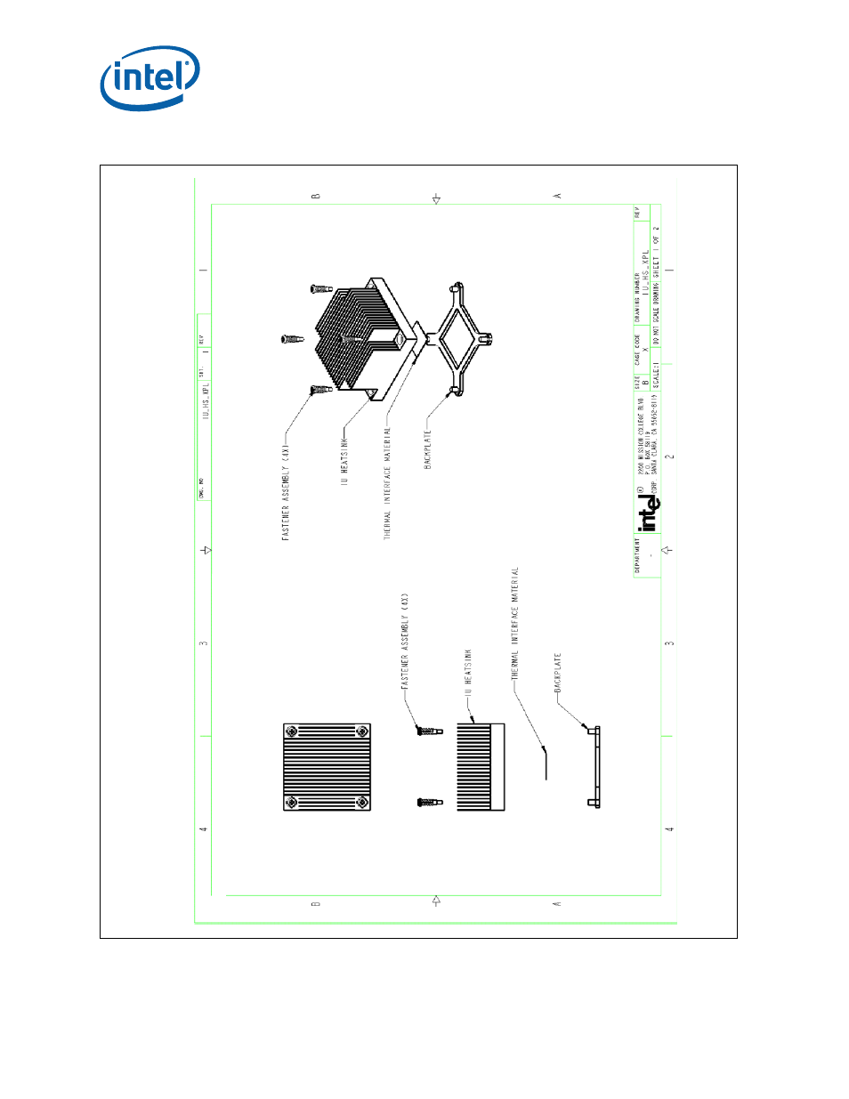 Figure 25. 1u reference heatsink assembly, 25 1u reference heatsink assembly | Intel CORETM 2 DUO MOBILE 320028-001 User Manual | Page 41 / 42
