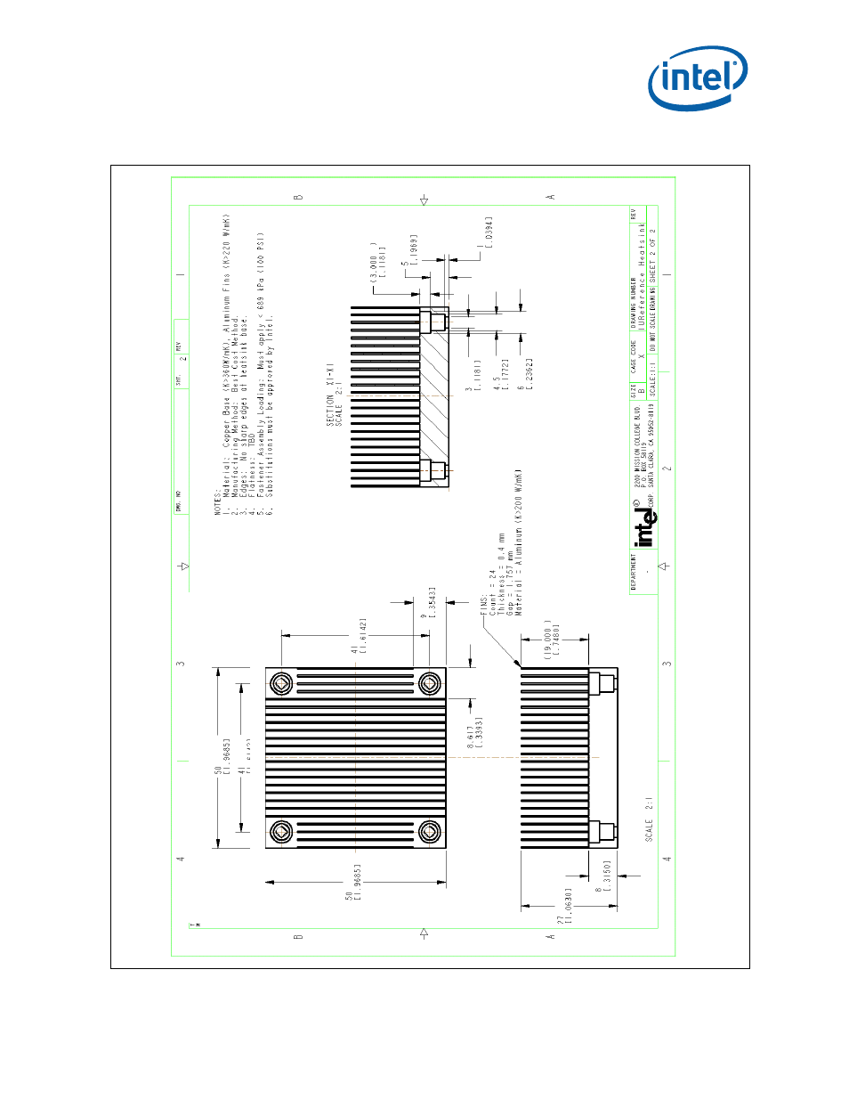 Figure 26. 1u reference heatsink, 26 1u reference heatsink | Intel CORETM 2 DUO MOBILE 320028-001 User Manual | Page 42 / 42