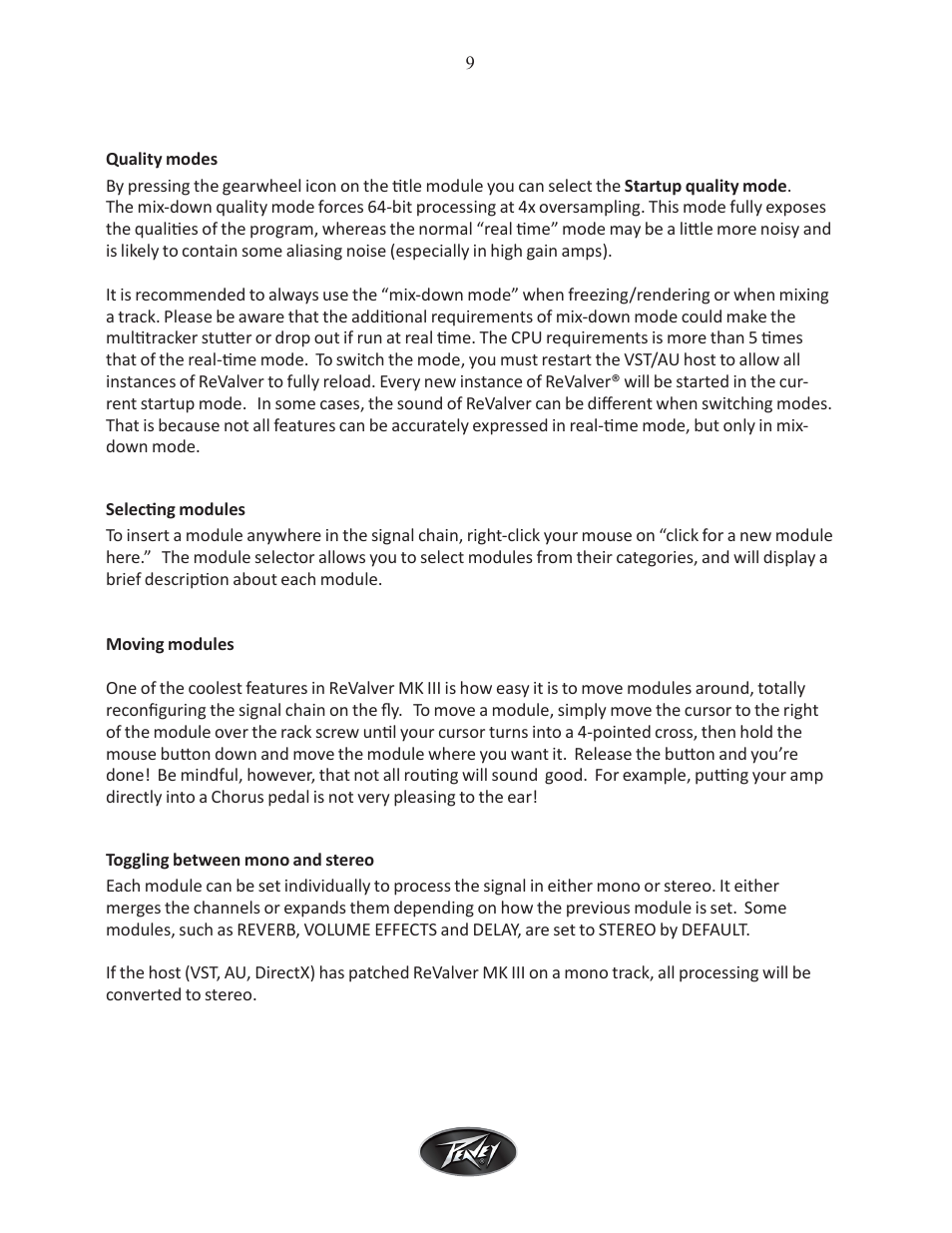 Intel Peavey ReValver MK III User Manual | Page 10 / 45