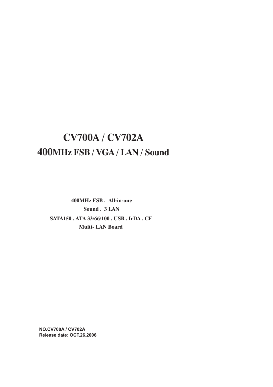 Intel CV702A User Manual | 63 pages