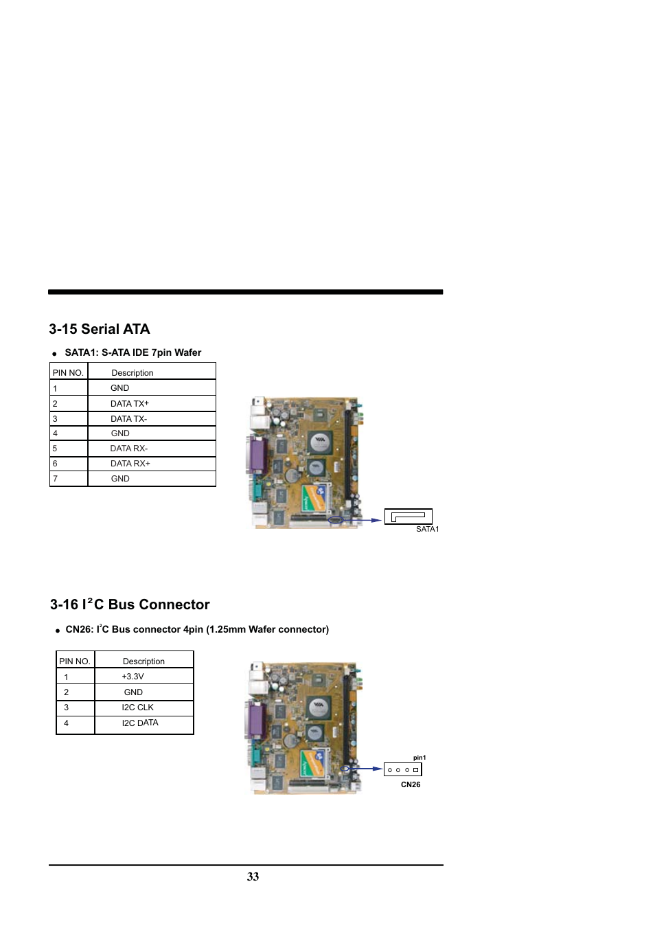 15 serial ata, 16 i c bus connector | Intel CV702A User Manual | Page 37 / 63
