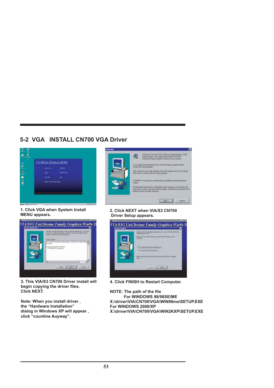 2 vga install cn700 vga driver | Intel CV702A User Manual | Page 57 / 63