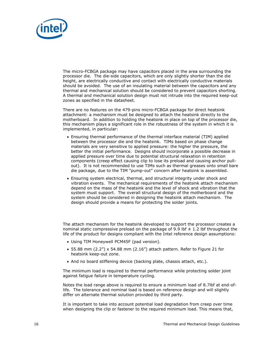 2 heatsink attach, 1 general guidelines, 2 heatsink clip load requirement | Heatsink attach | Intel CELERON 200 User Manual | Page 16 / 53