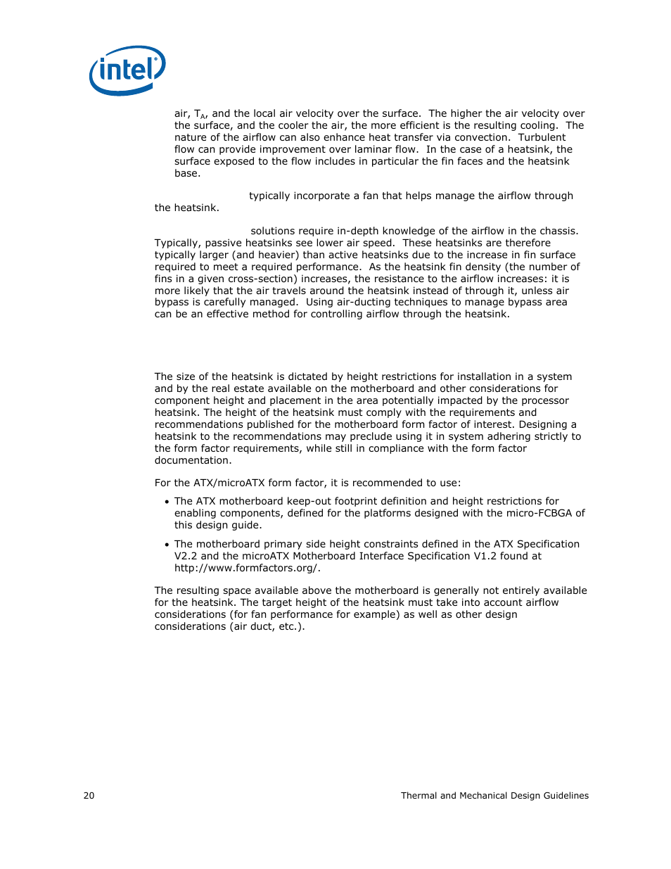 1 heatsink size, Heatsink size | Intel CELERON 200 User Manual | Page 20 / 53
