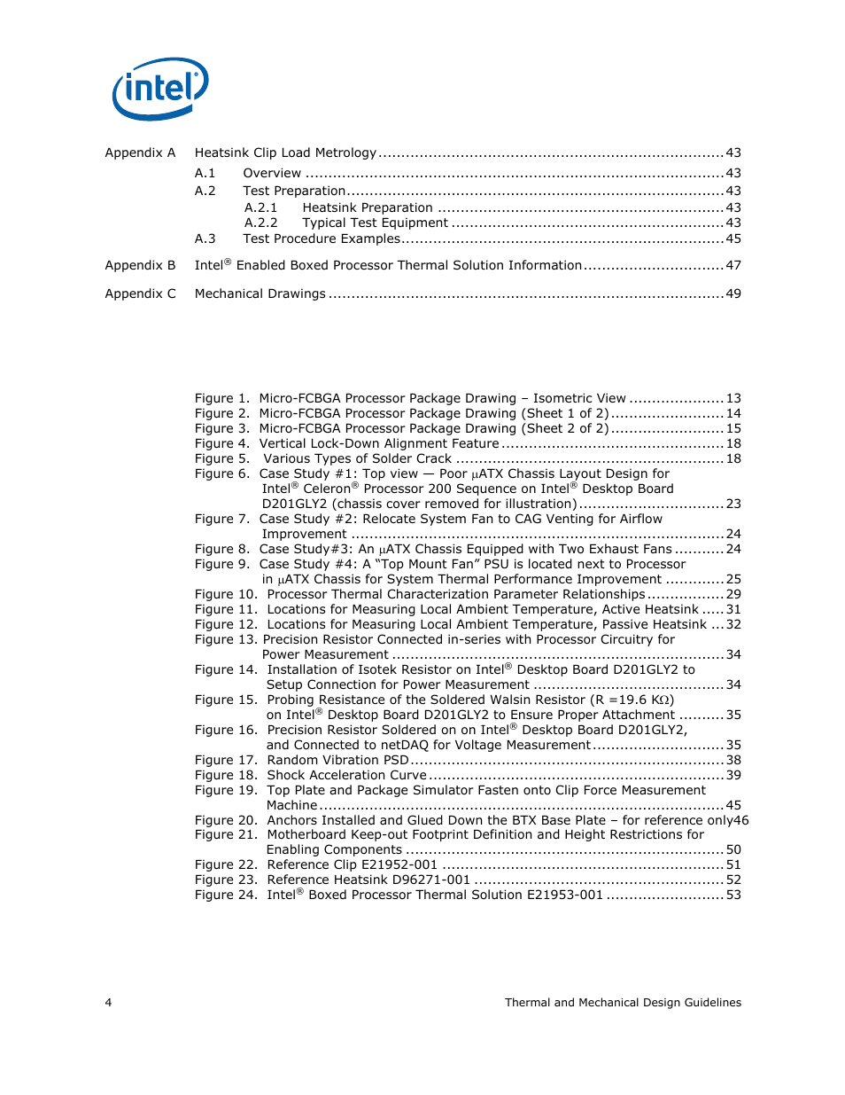 Figures | Intel CELERON 200 User Manual | Page 4 / 53