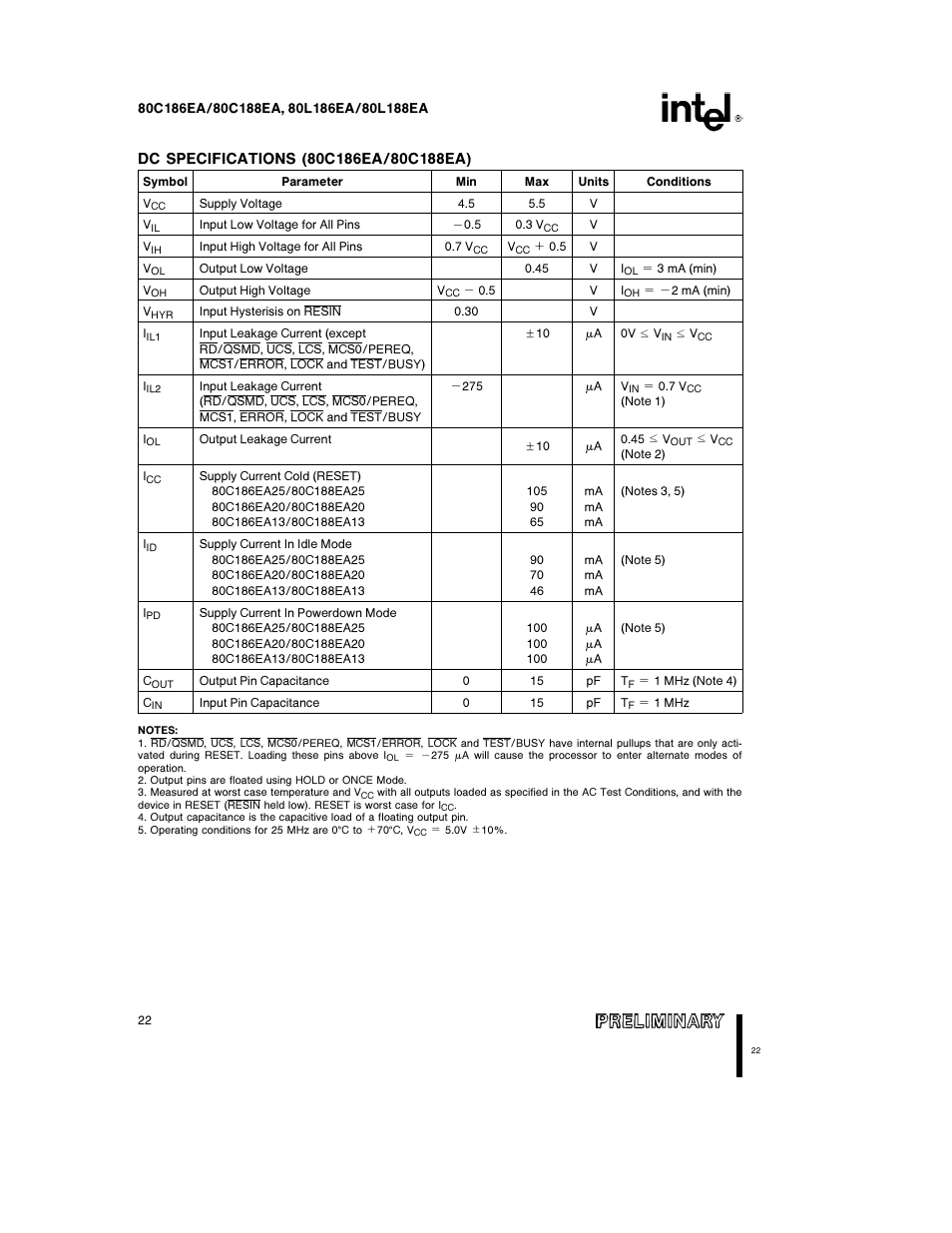 Intel 80L186EA User Manual | Page 22 / 50