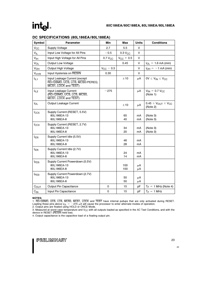Intel 80L186EA User Manual | Page 23 / 50