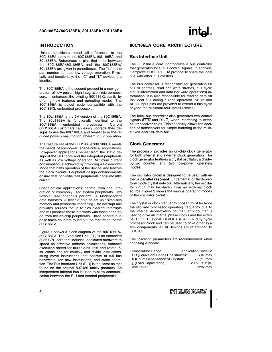 Intel 80L186EA User Manual | Page 4 / 50