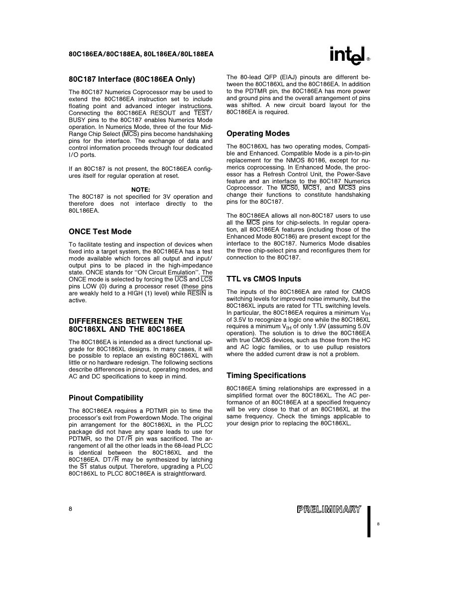 Intel 80L186EA User Manual | Page 8 / 50