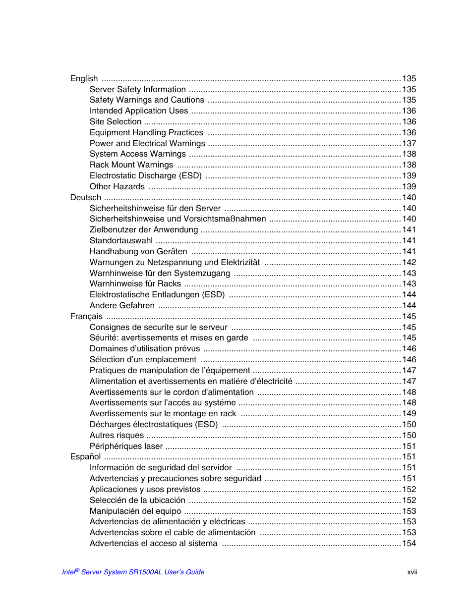 Intel SR1500AL User Manual | Page 17 / 180