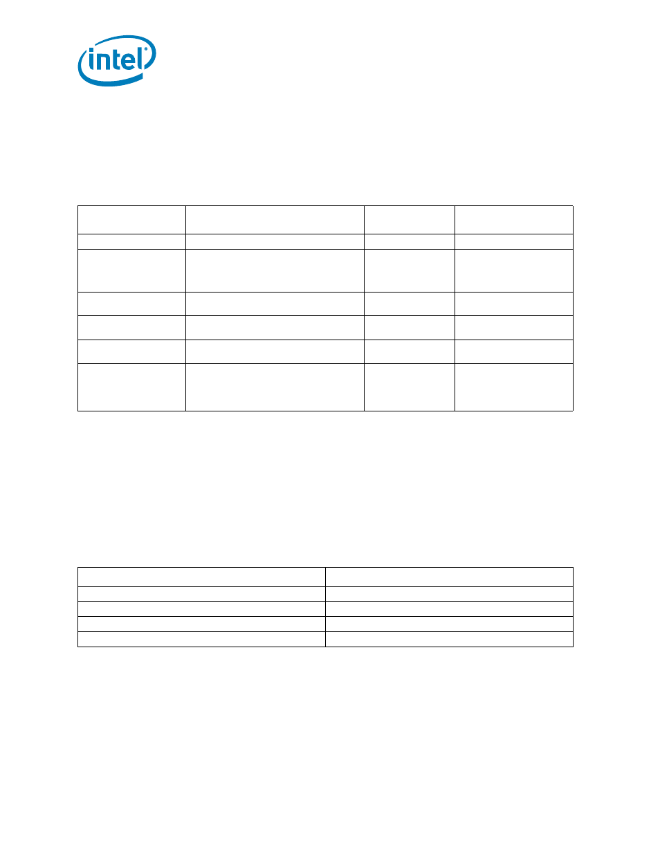 5 electromagnetic immunity, Table 11. radio frequency specifications, 5 reliability | Table 12. reliability specifications, 1 nonrecoverable read errors | Intel SSDSA1MH080G1 User Manual | Page 10 / 28