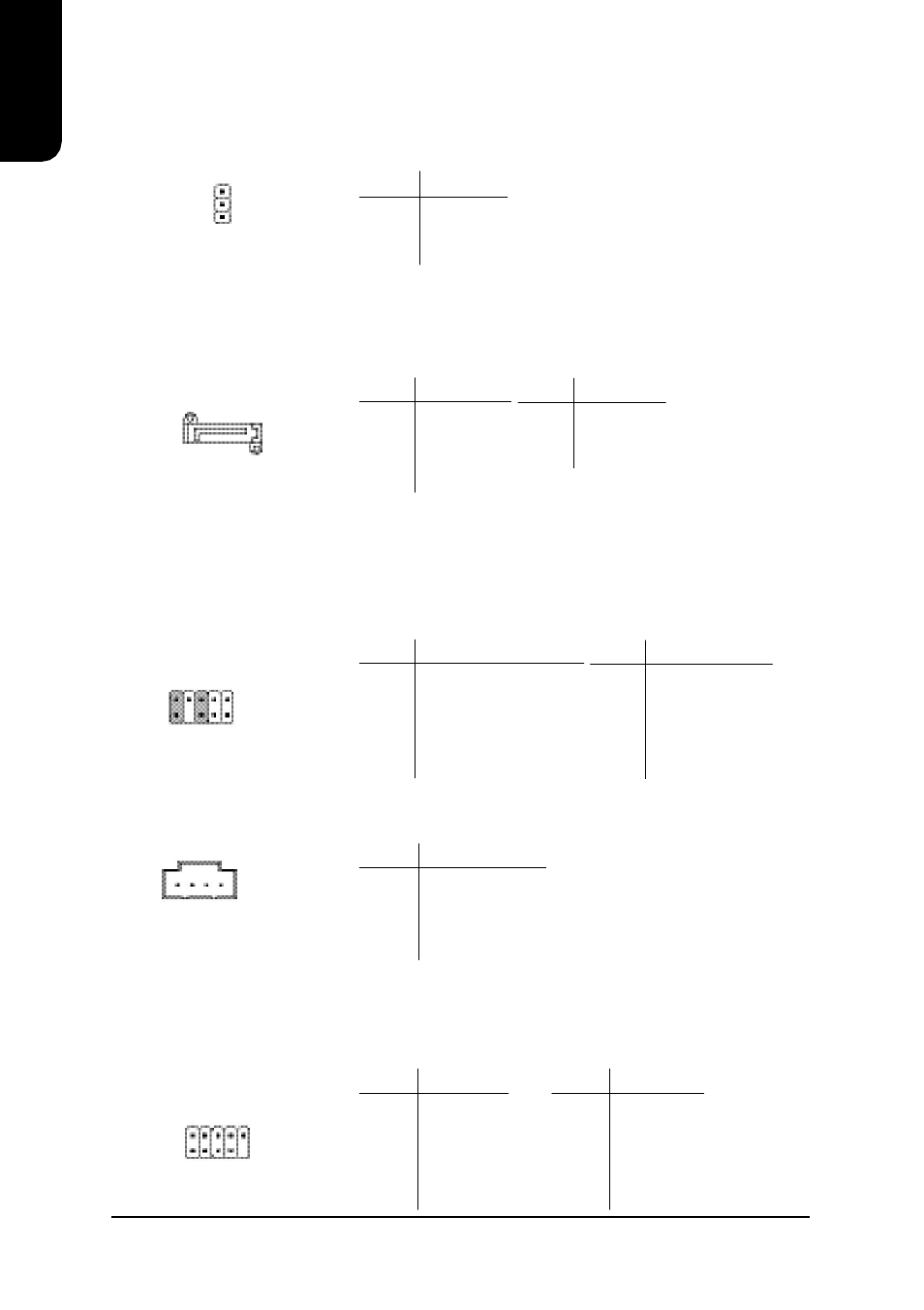 English, F_audio (front audio connector), Cd_in (optical drive audio connector) | Pwr_led, F_usb1 (front usb connector) | Intel XP-P5IM800GV User Manual | Page 8 / 26