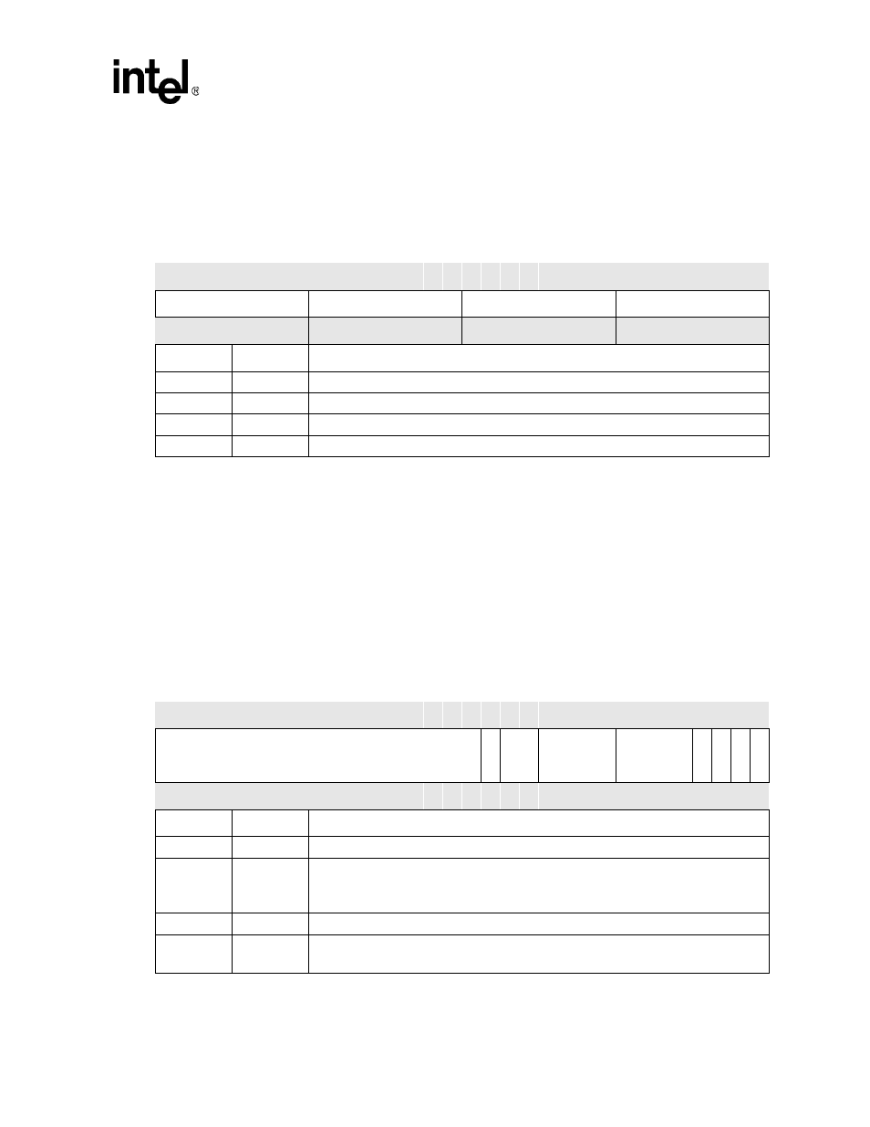 Table 7-14. tmed rgb seed register, 10 tmed control register (tcr), Table 7-15. tmed control register (sheet 1 of 2) | Table 7-14, Table 7-15, Section 7.6.10 | Intel PXA26X User Manual | Page 315 / 624