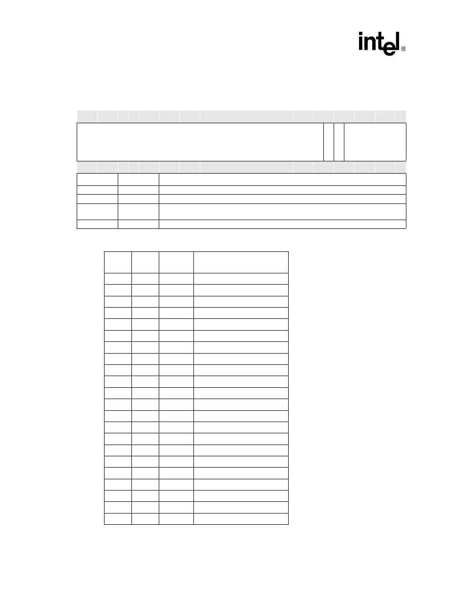 Table 15-18. mmc_cmd register, Table 15-19. command index values (sheet 1 of 3), Table 15-19 | Intel PXA26X User Manual | Page 544 / 624