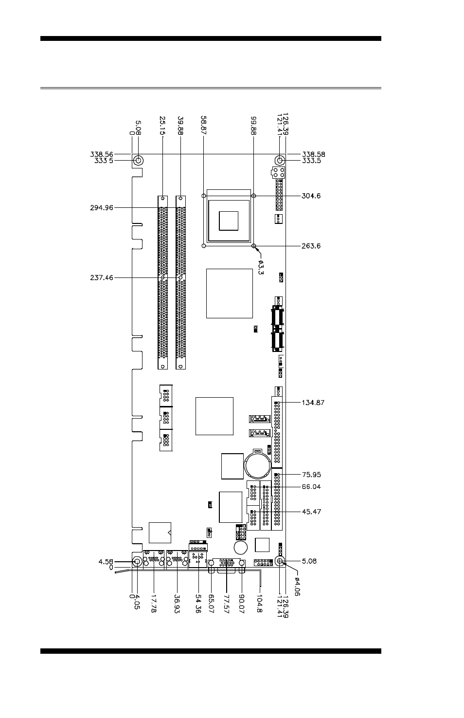 Board dimensions | Intel IB868 User Manual | Page 8 / 60