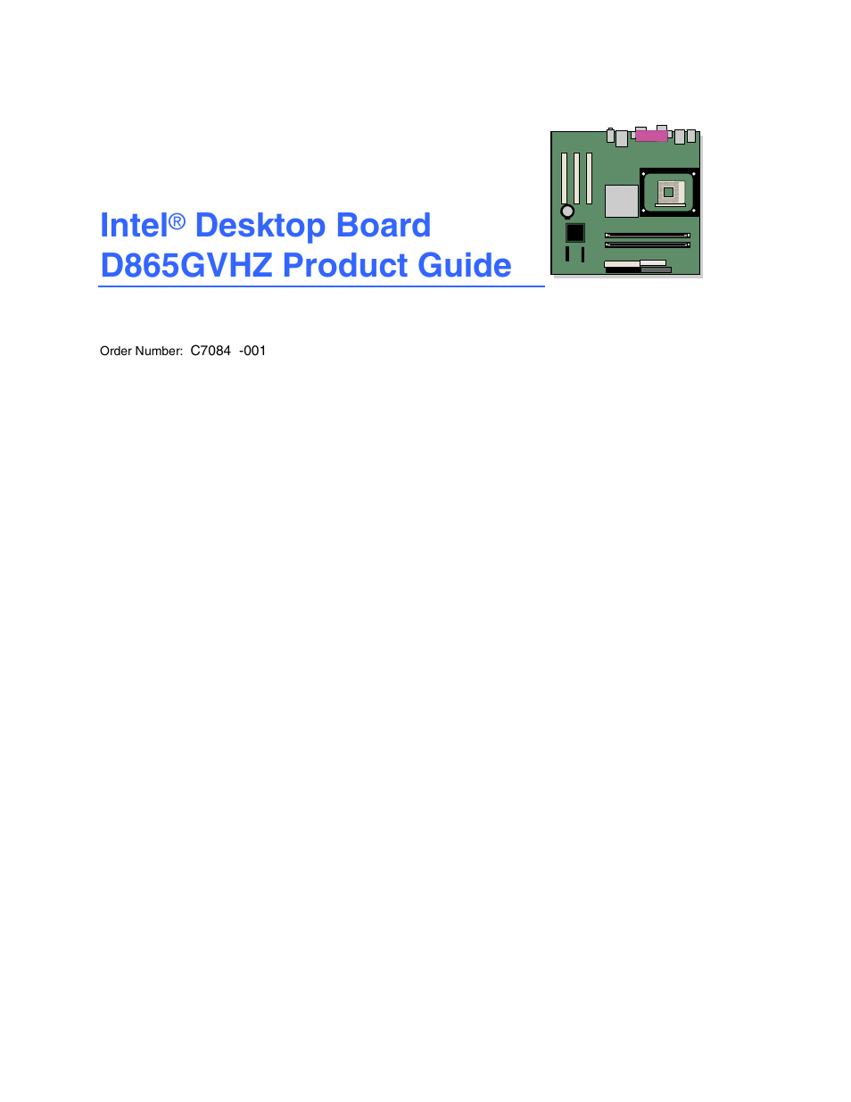 Intel D865GVHZ User Manual | 88 pages