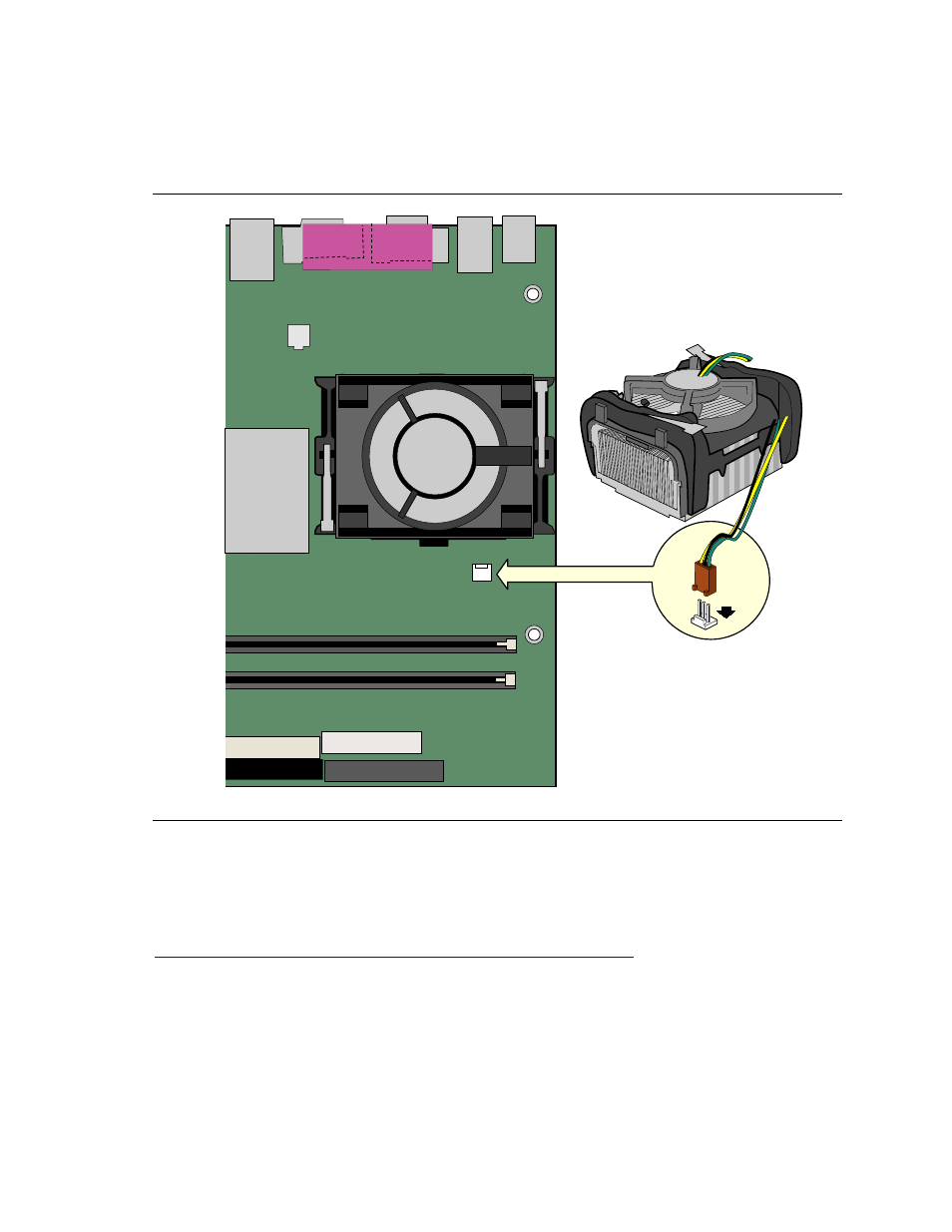 Connecting the processor fan heat sink cable, Removing the processor | Intel D865GVHZ User Manual | Page 27 / 88
